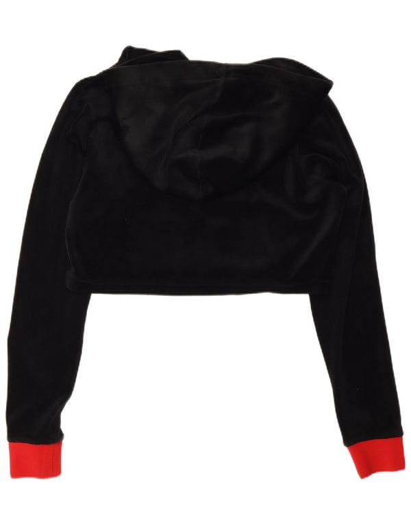 Fila Pull à capuche Crop Graphic pour femme UK 10 Small Noir Colourblock