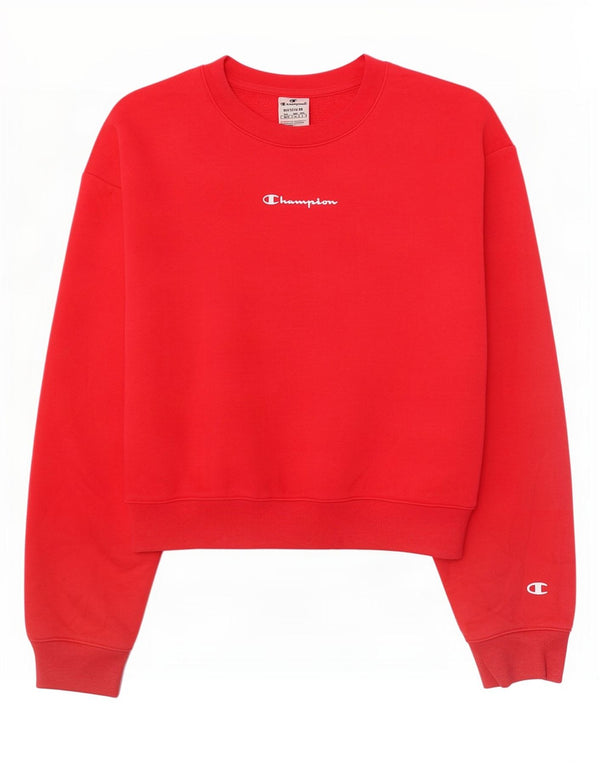 Champion Sweat-shirt court graphique pour femme UK 14 Rouge moyen Coton