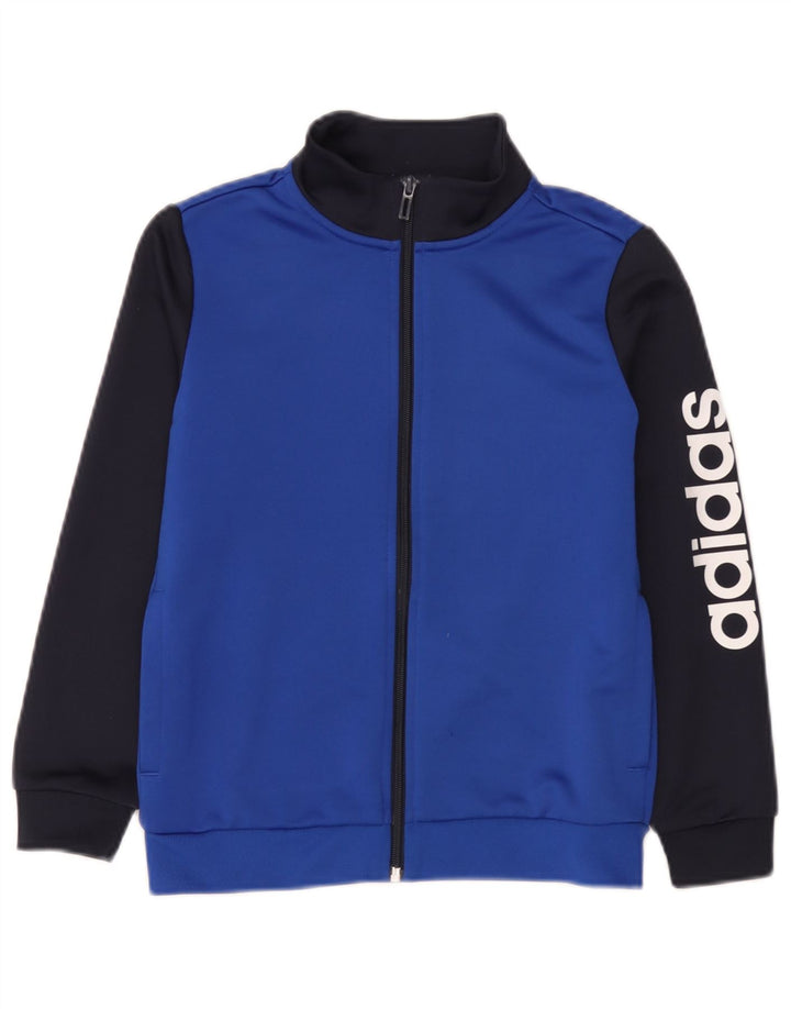Adidas Veste de Survêtement Graphique Garçon 9-10 Ans Bleu Colorblock