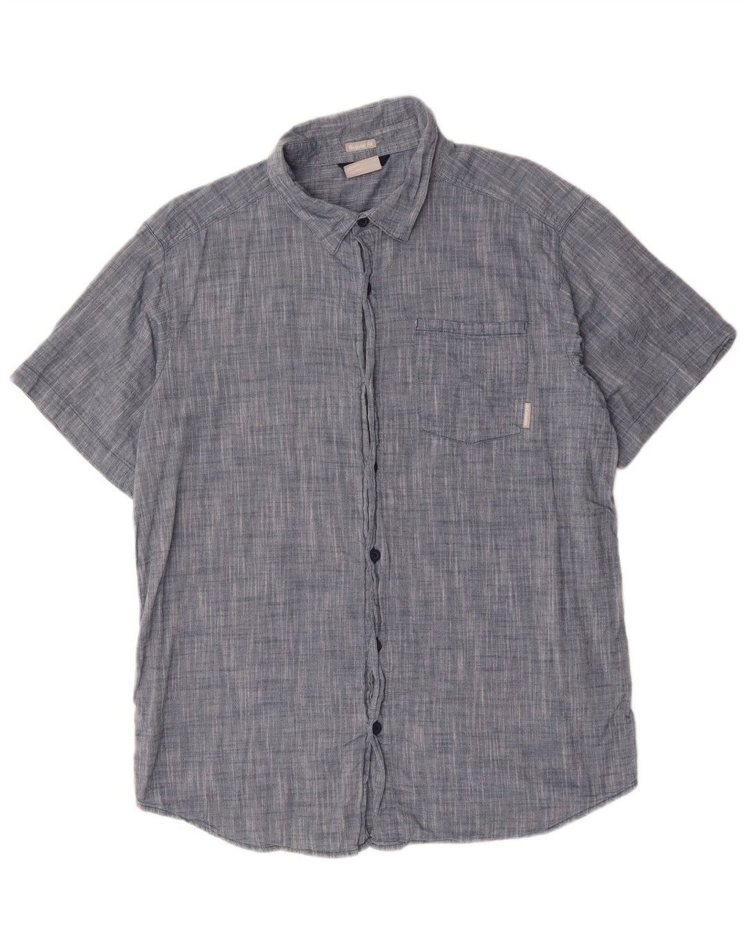 Columbia Chemise à manches courtes pour homme, coupe régulière, grand bleu, coton