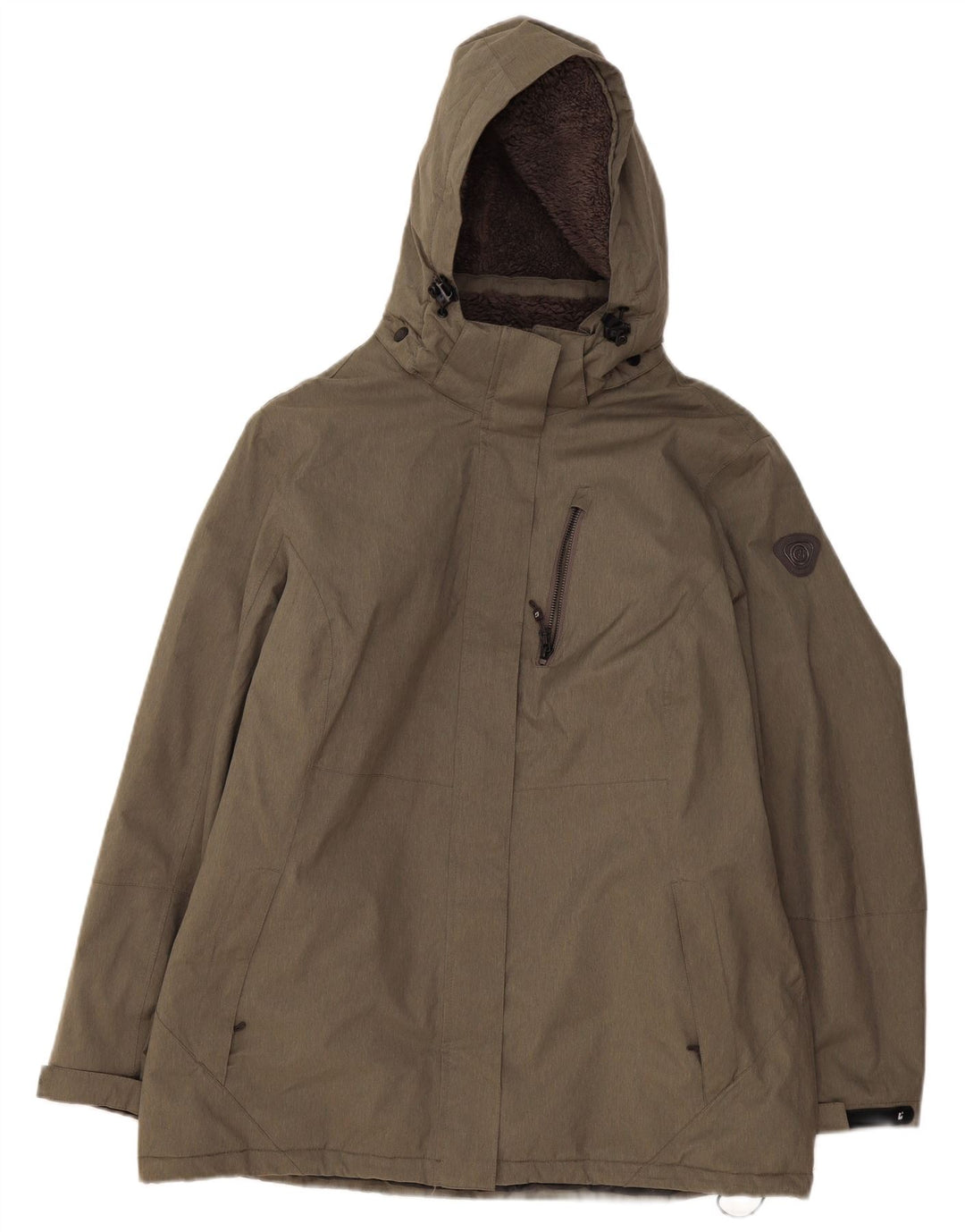 Killtec Veste coupe-vent à capuche pour femme US 16 2XL Kaki Polyester