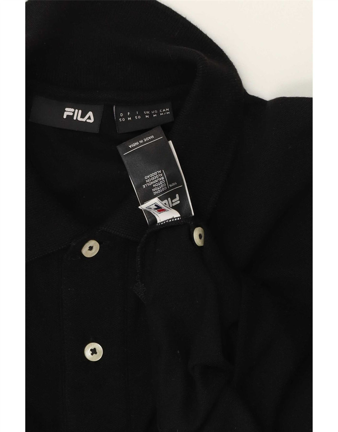 Fila Polo Homme Noir Moyen Coton