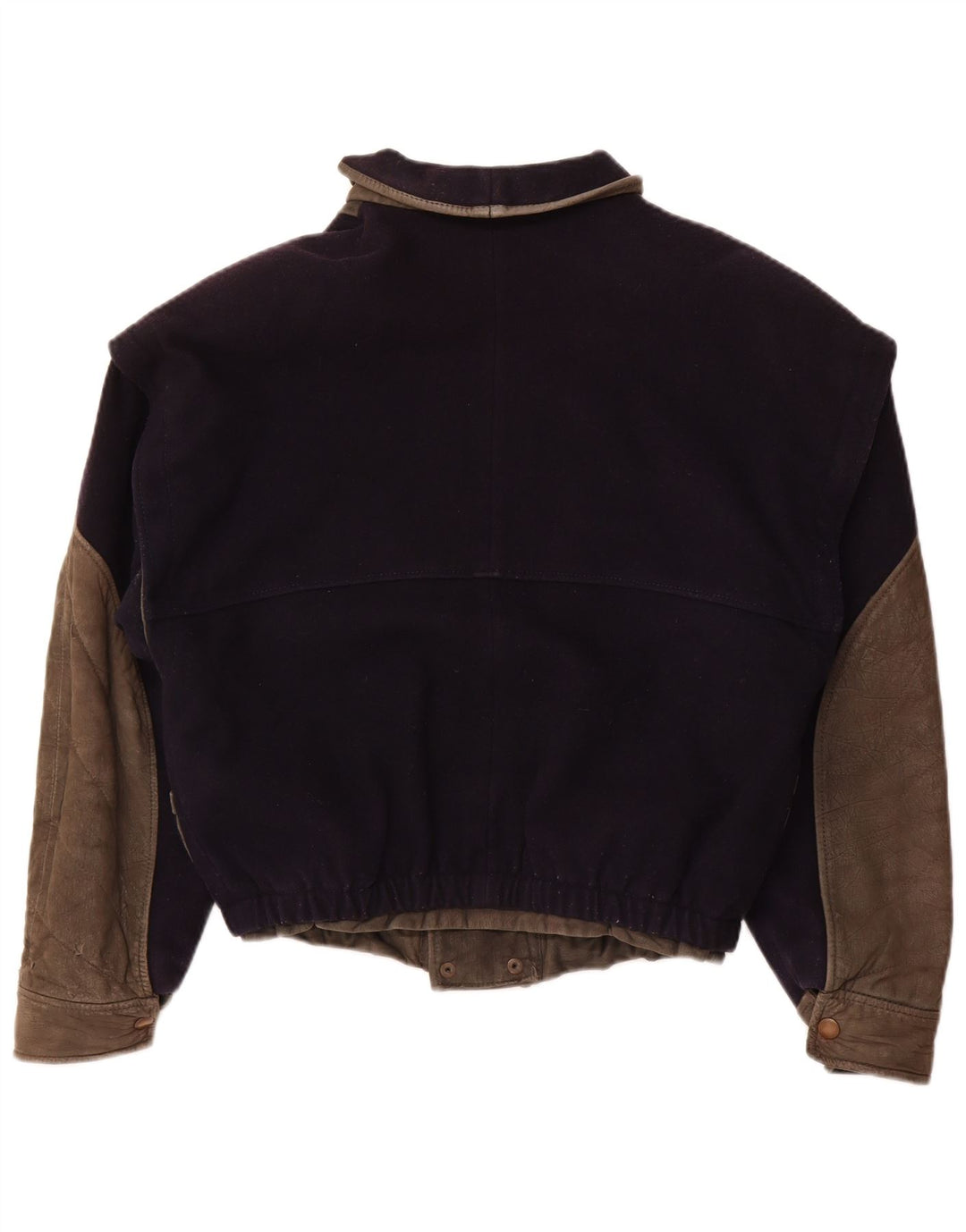 VITTORIO FORTI Blouson Bomber Femme IT 46 Large Bleu Marine Viscose