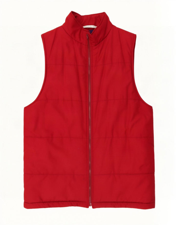 Marks & Spencer Gilet rembourré St. Michael pour femme UK 8 Small Rouge Polyester