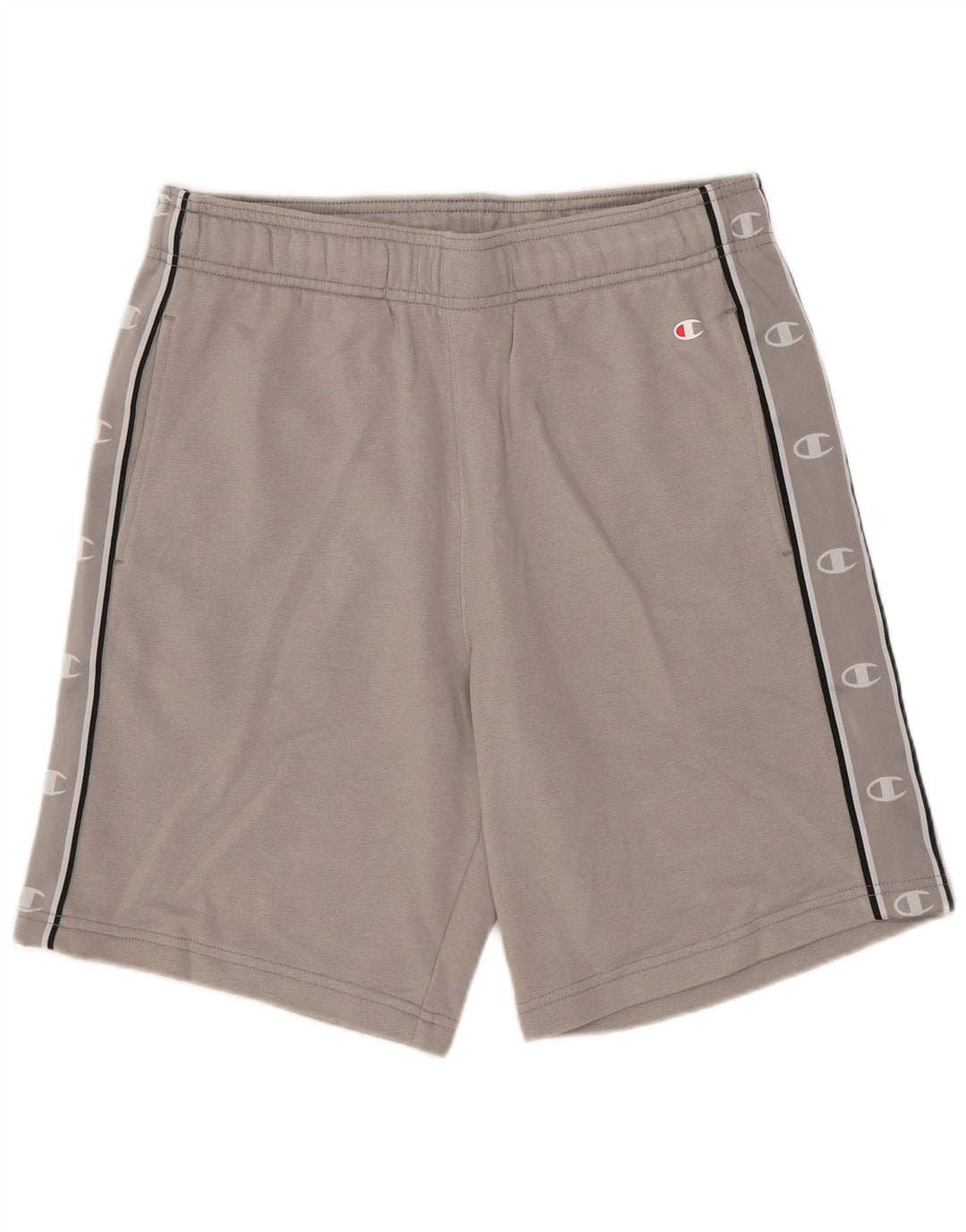 Champion Short de Sport Graphique Homme Gris Moyen Coton