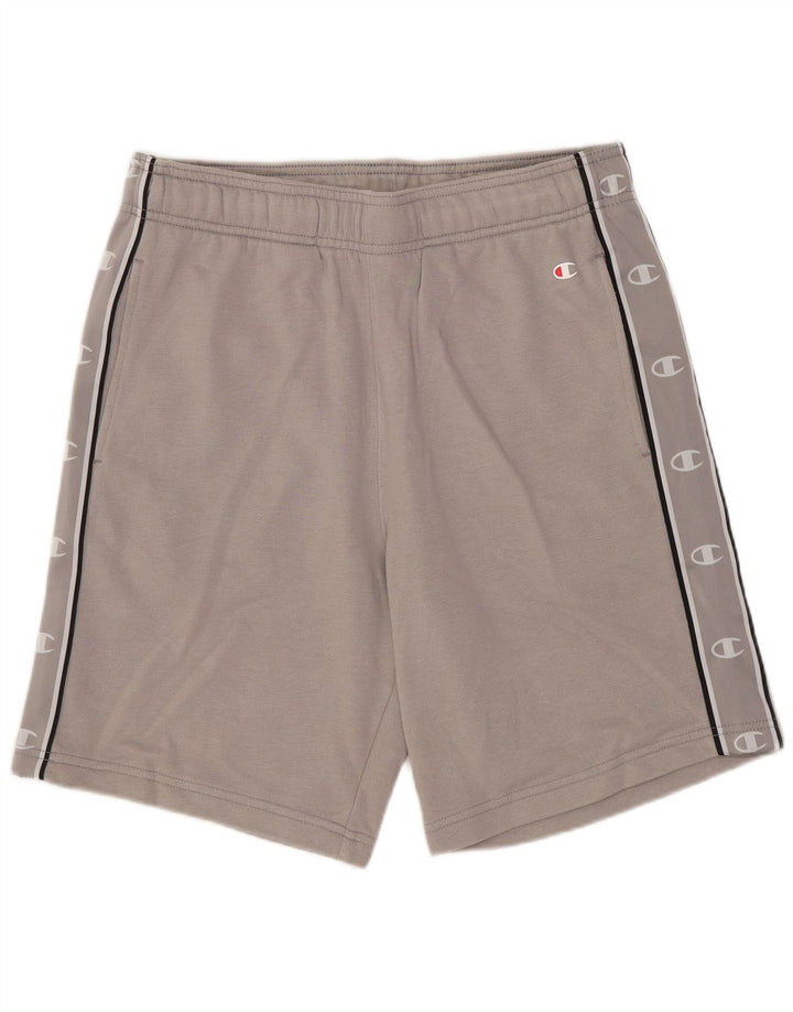 Champion Short de Sport Graphique Homme Gris Moyen Coton