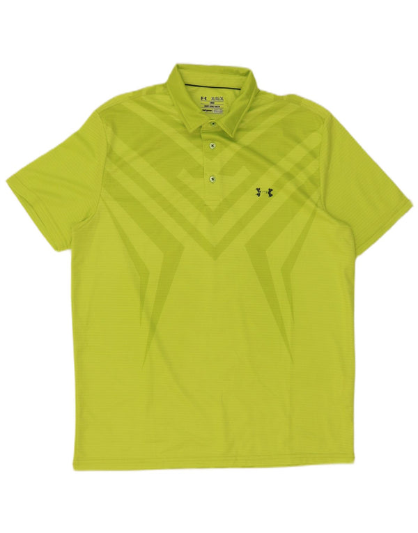 Under Armour Polo Heat Gear XL Homme Vert Géométrique Polyamide