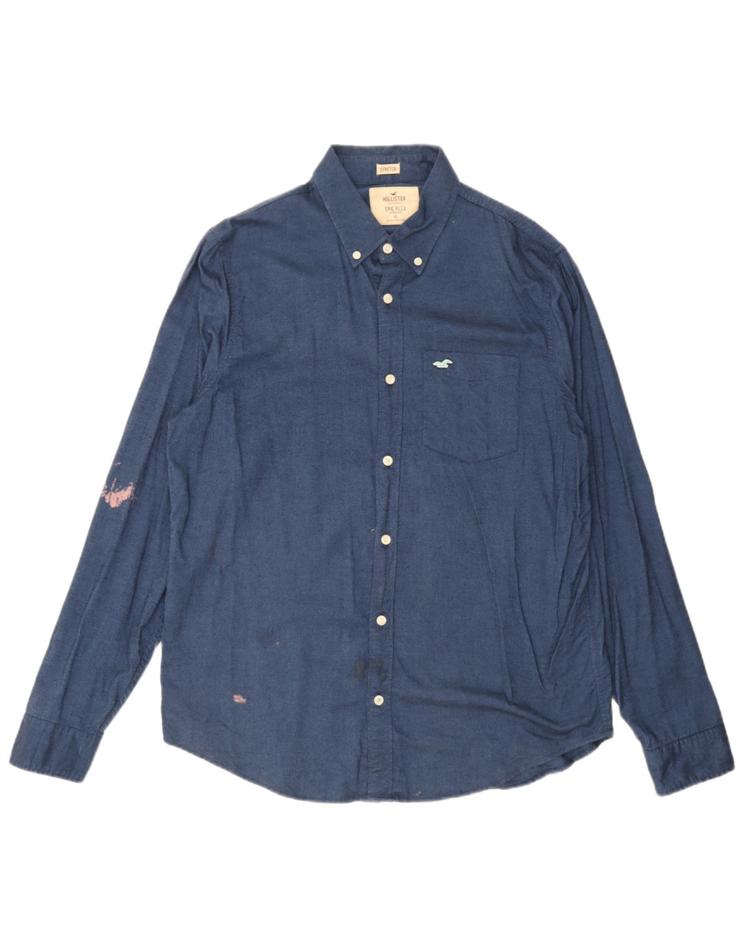 Hollister Chemise Homme XL Bleu Coton