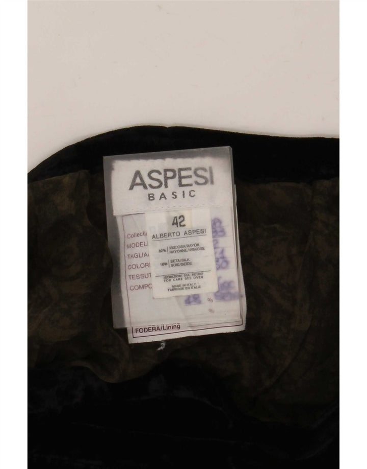 Aspesi Jupe Maxi Portefeuille Femme IT 42 Medium W26 Noir Paisley Viscose