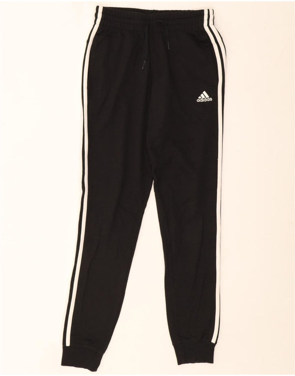Adidas Pantalon de survêtement pour femme Joggers UK 4/6 XS Noir Coton