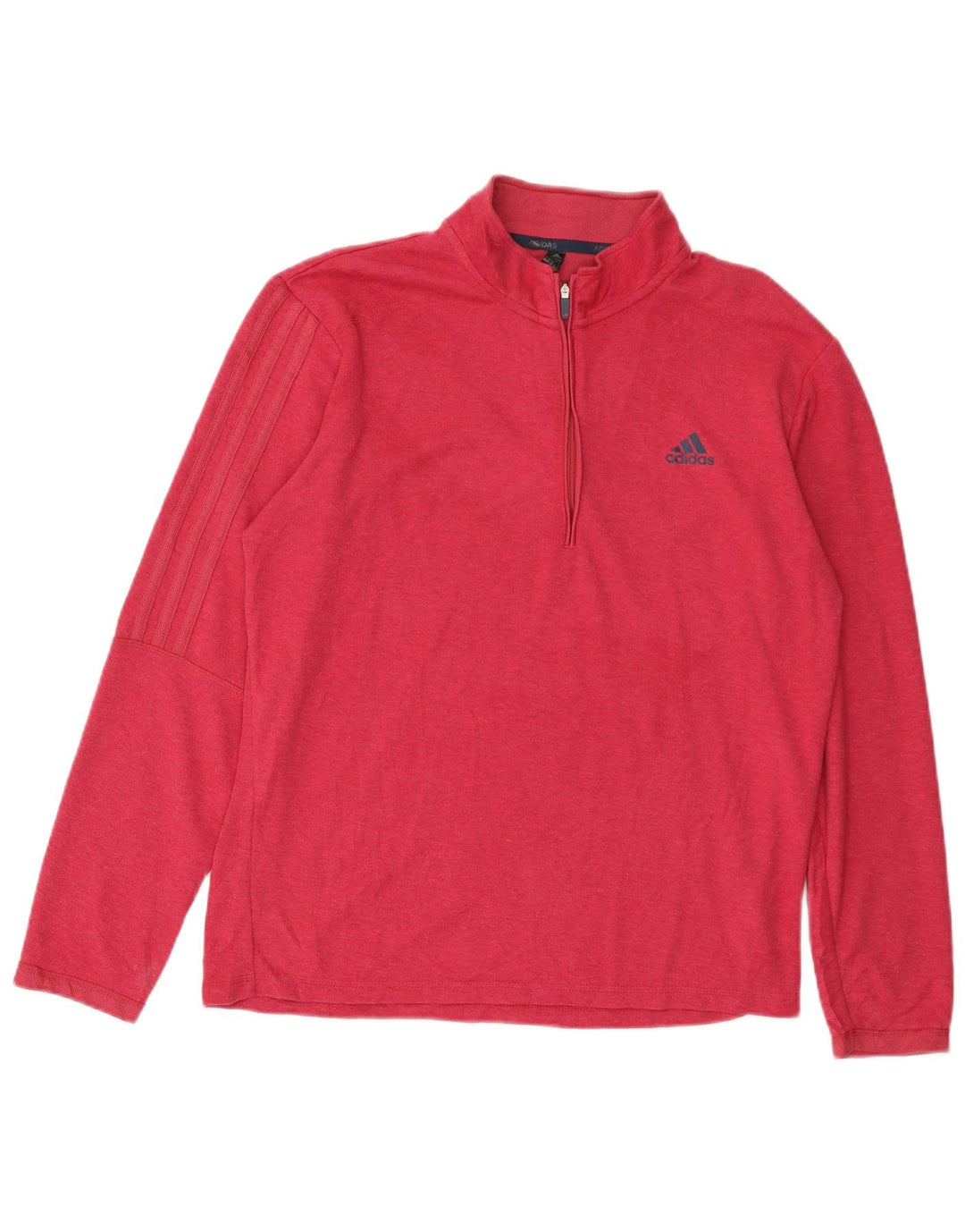 ADIDAS Haut de survêtement à col zippé pour homme en coton rose moyen