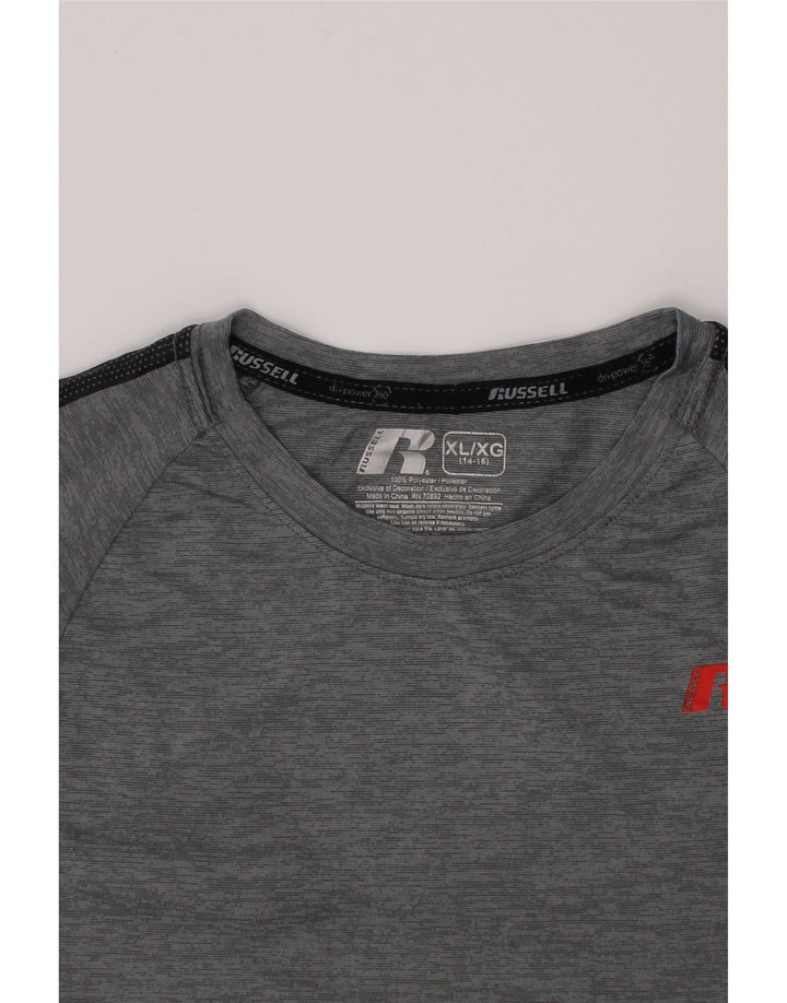 RUSSELL ATHLETIC T-Shirt Dri-Power Garçon 14-15 Ans XL Gris