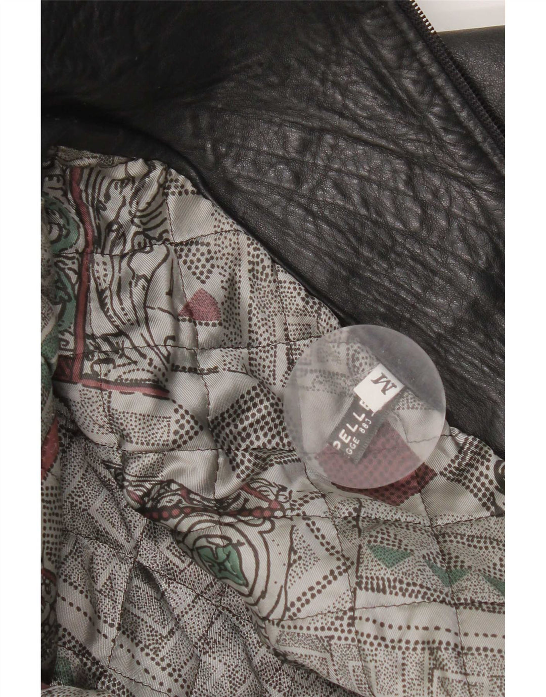 veste en cuir vintage filles 7-8 ans cuir noir moyen