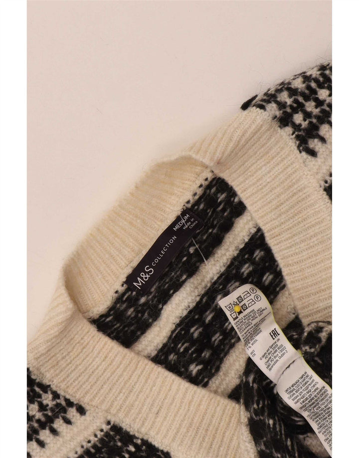 Marks & Spencer Débardeur Gilet Homme Blanc Cassé Moyen Acrylique Géométrique