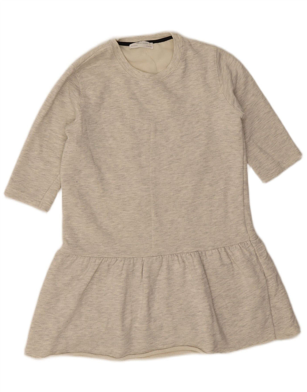 Zara Robe tunique pour femme UK 10 Petit polyester moucheté gris