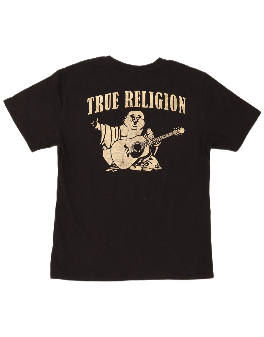 True Religion T-shirt graphique pour homme en coton noir Taille L