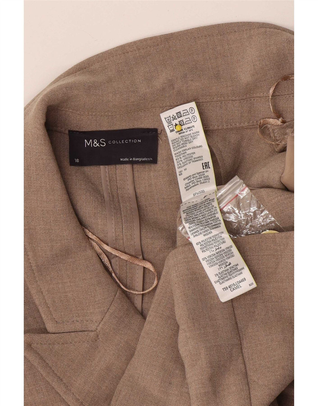 Marks & Spencer Veste blazer croisée pour femme UK 18 XL Beige