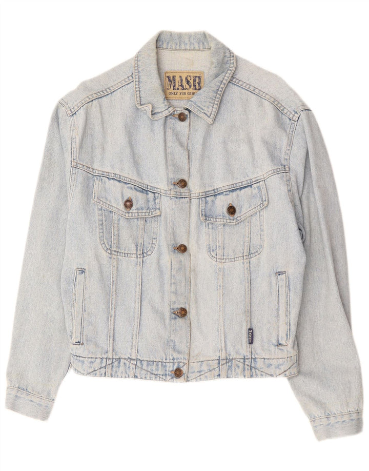 Mash Veste en Jean Fille 14-15 ans Bleu Coton