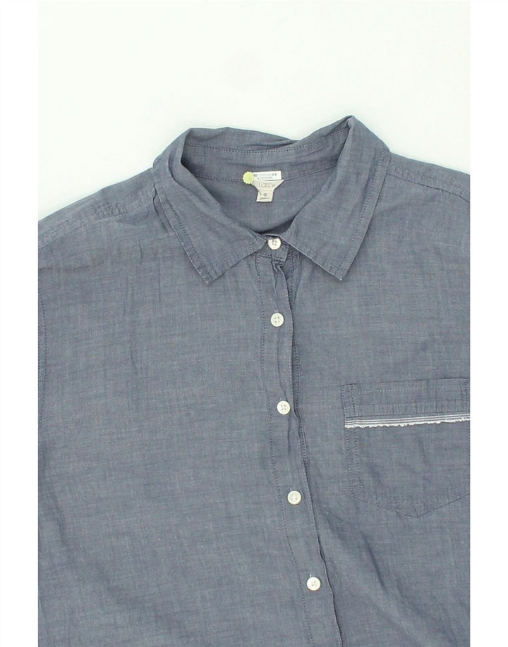 J. CREW Womens Pullover Shirt UK 10 Small Blue Cotton Vintage J. Crew and Second-Hand J. Crew from Messina Hembry 