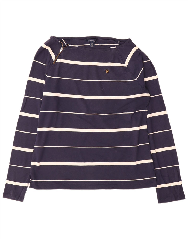 Tommy Hilfiger Haut à manches longues pour femme UK 18 XL Bleu marine rayé