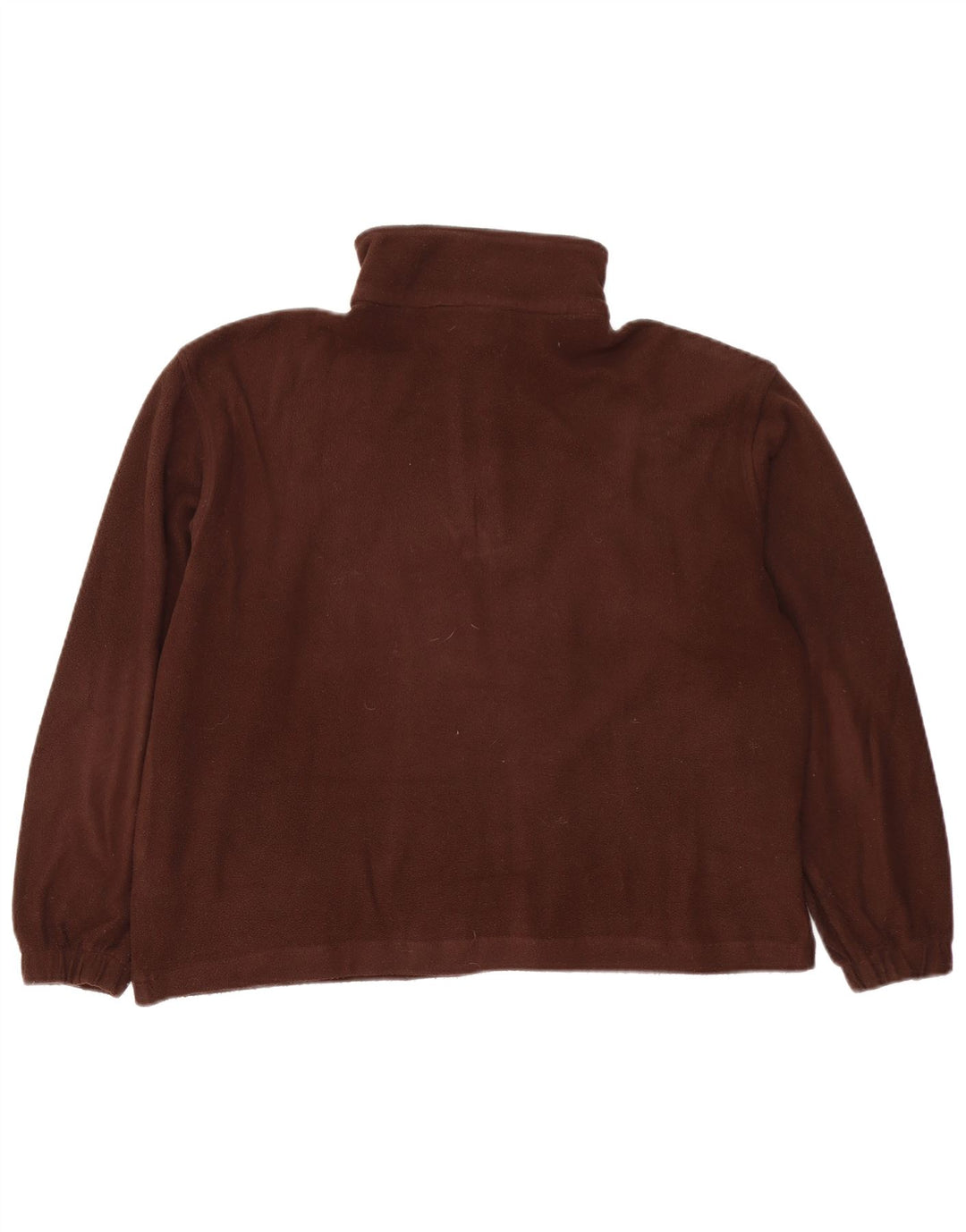 ELLESSE Pull polaire surdimensionné à col zippé pour femme UK 12 Marron moyen