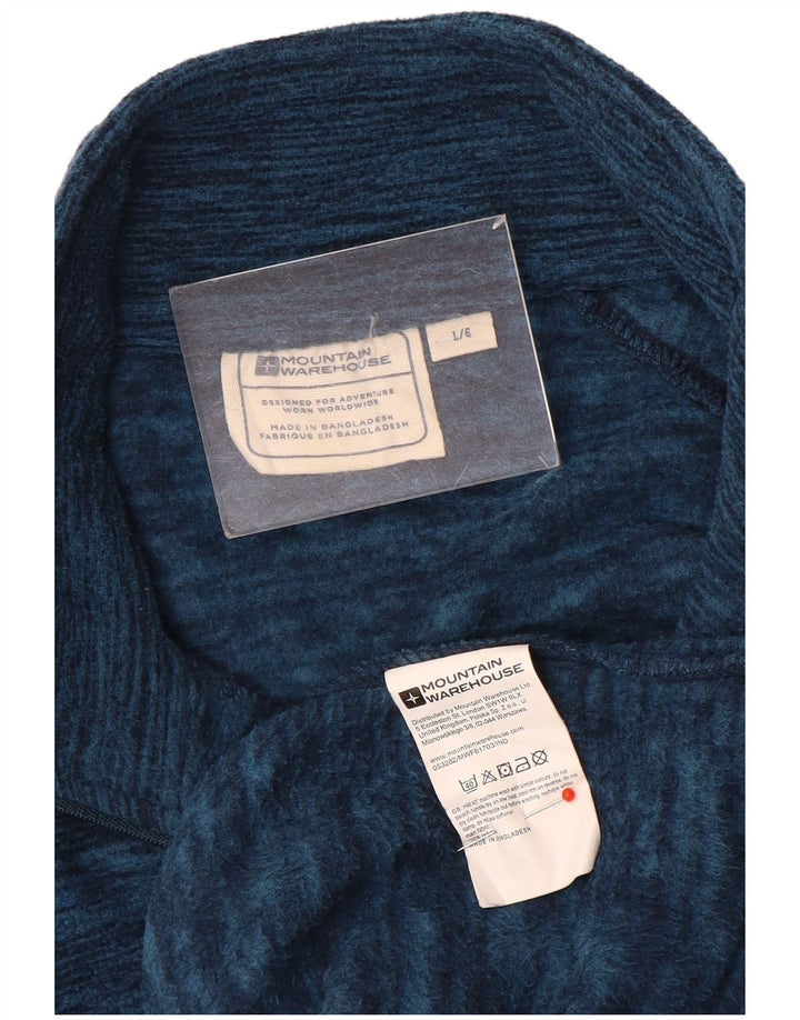 Mountain Warehouse Pull polaire à col zippé pour homme en polyester moucheté bleu Taille L