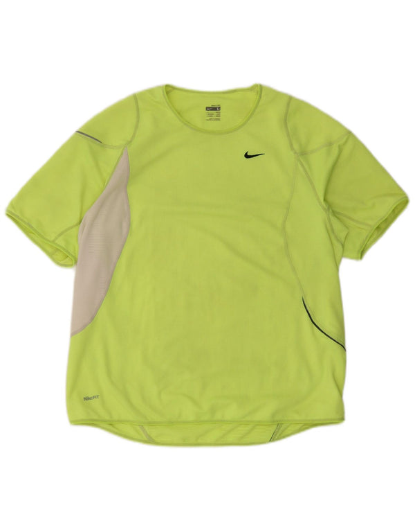 Nike T-shirt pour homme UK 42/44 Large Vert Colourblock