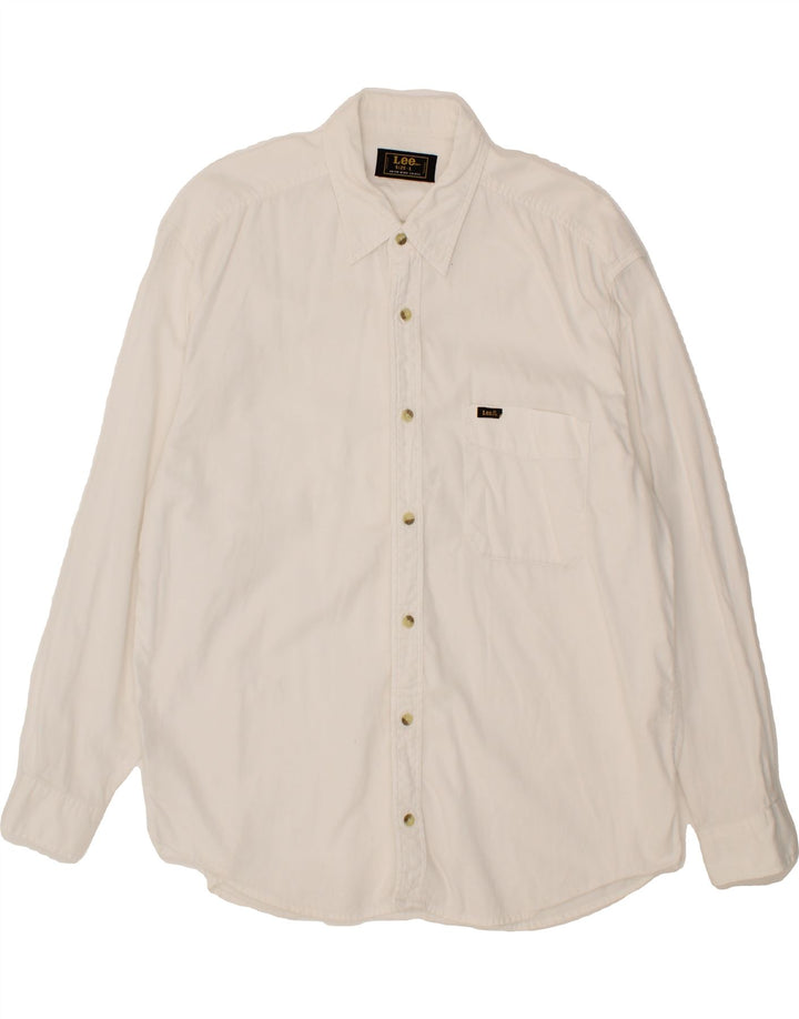 LEE Mens Shirt Large White Cotton Vintage Lee and Second-Hand Lee from Messina Hembry 