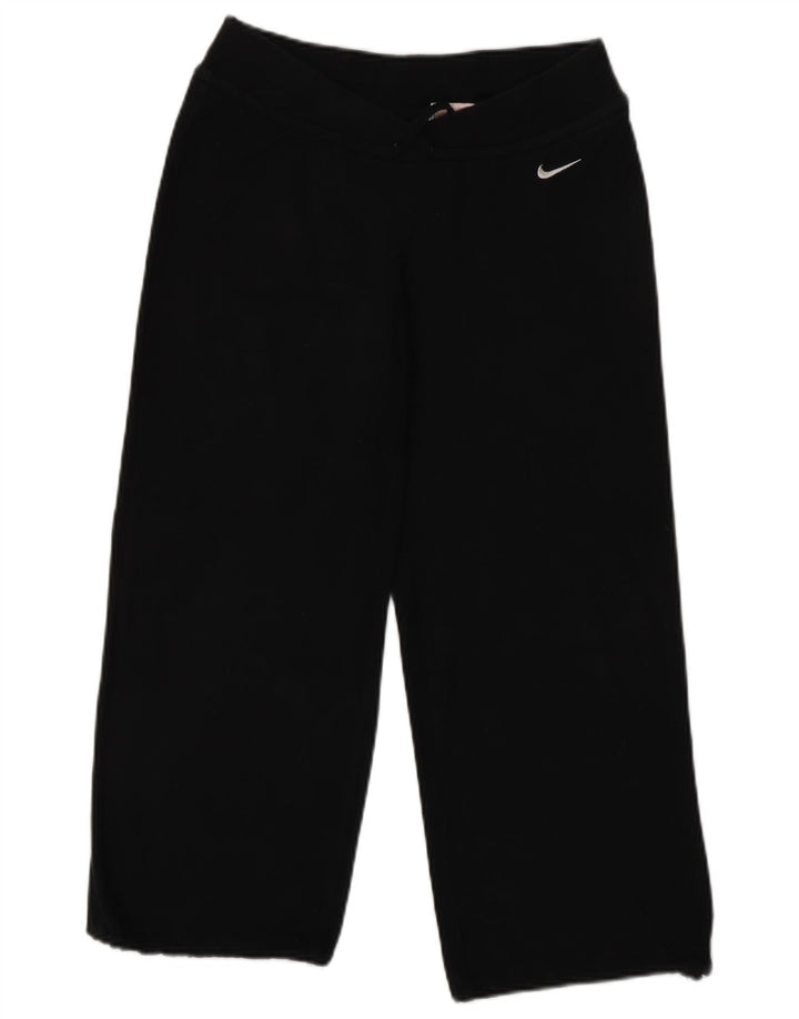 NIKE Pantalon de survêtement Capri pour femme UK 8/10 Petit coton noir