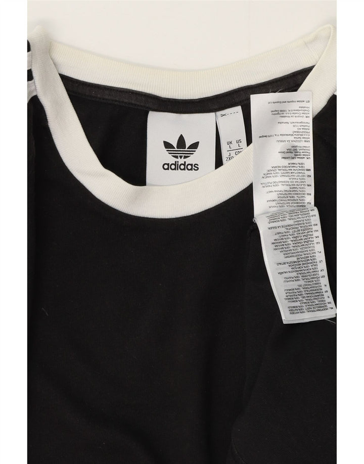 ADIDAS T-Shirt Homme Haut Large Noir Coton