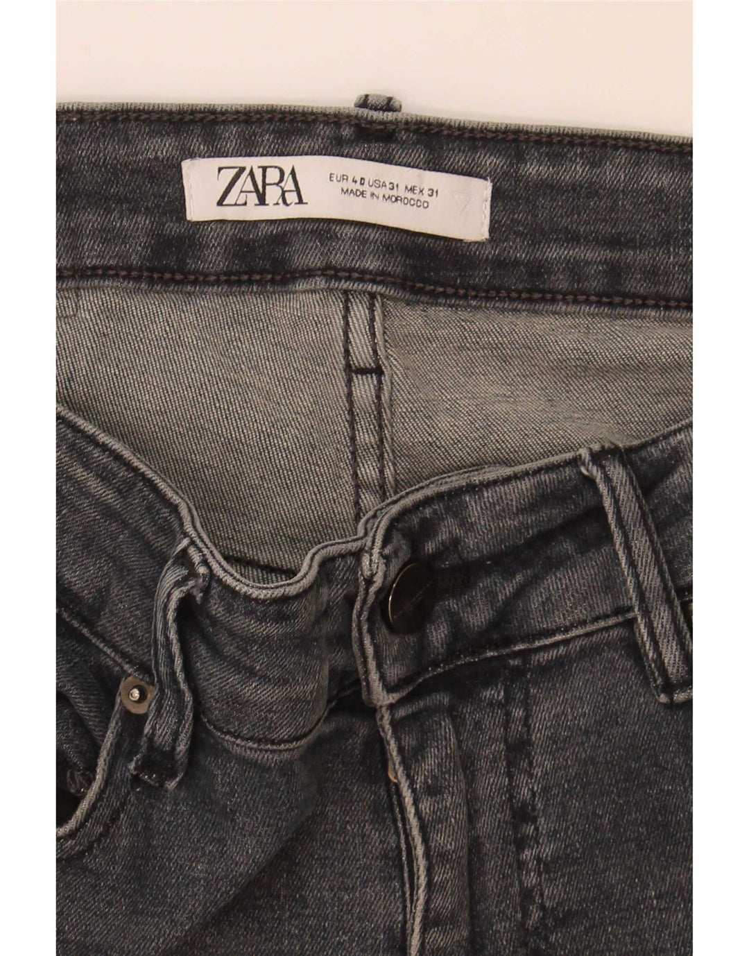 Zara Jean skinny pour homme EU 40 Medium W31 L29 Gris