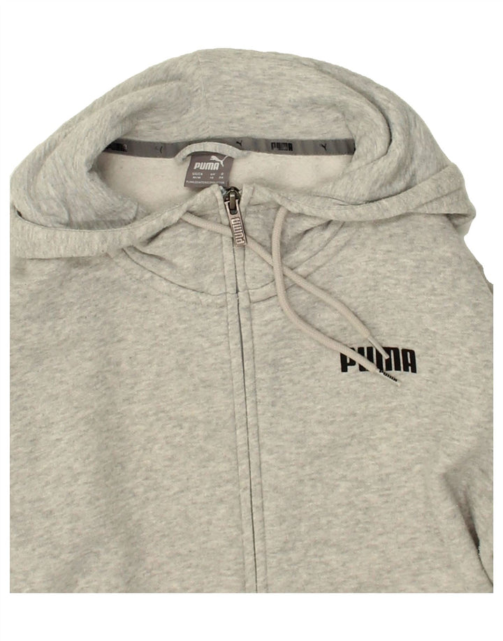 PUMA Womens Zip Hoodie Sweater UK 12 Medium  Grey Polyester Vintage Puma and Second-Hand Puma from Messina Hembry 