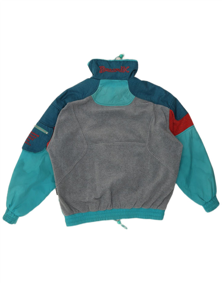 Brunik Veste polaire Anorak pour homme UK 40 Large Bleu Colorblock Polyester