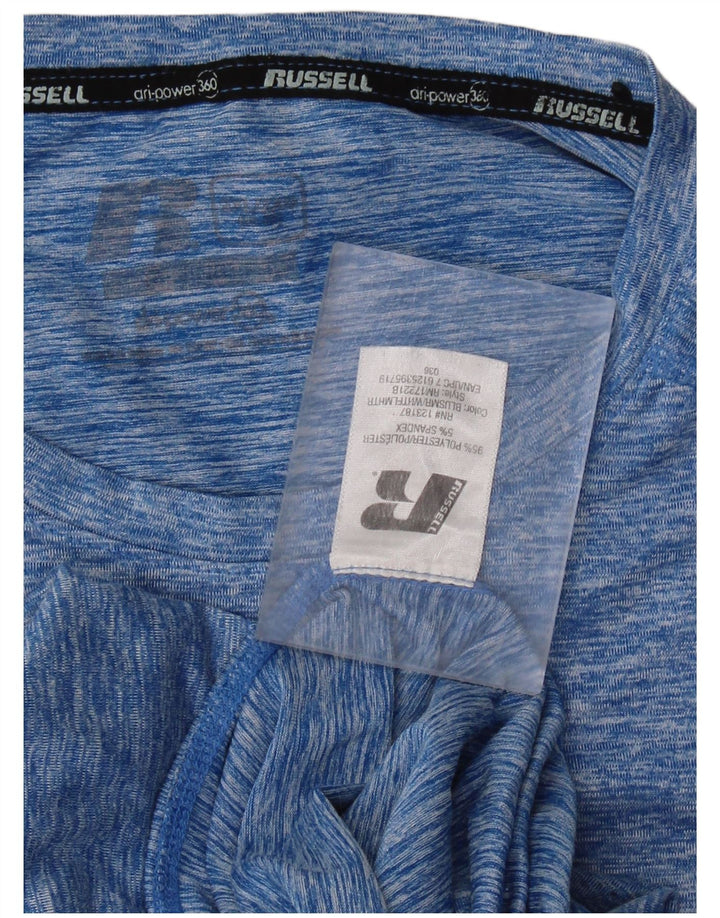 Russell Athletic T-Shirt Homme Top 2XL Bleu Moucheté Polyester