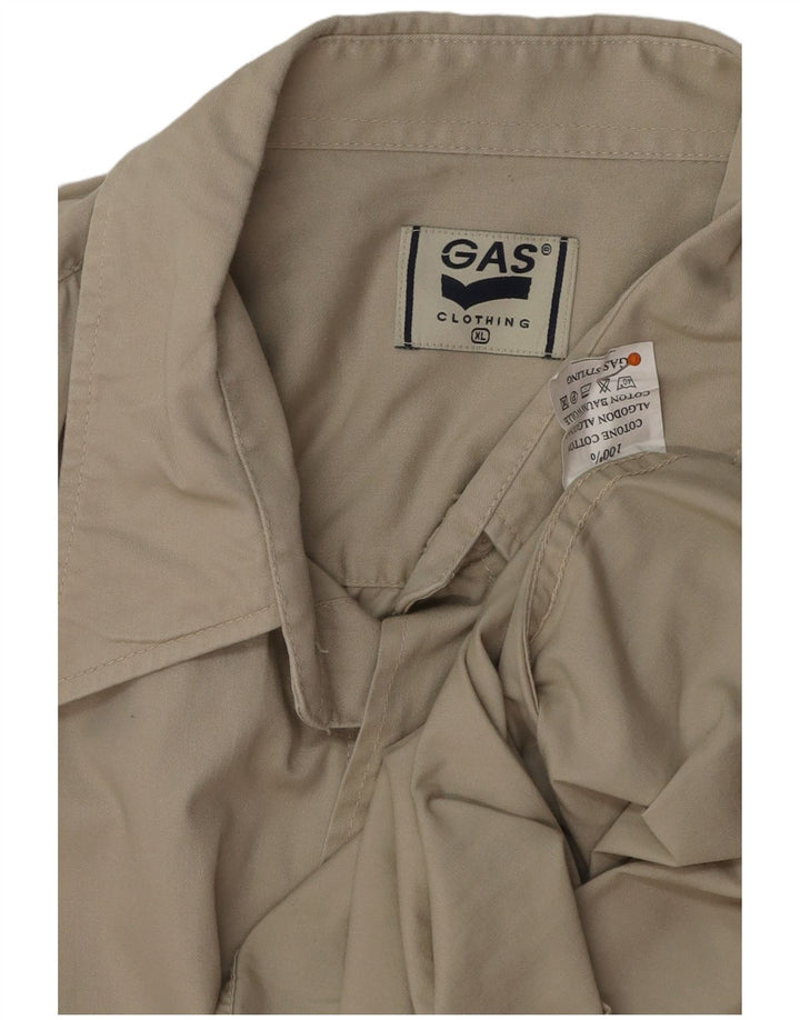 GAS Chemise Militaire Homme XL Coton Beige