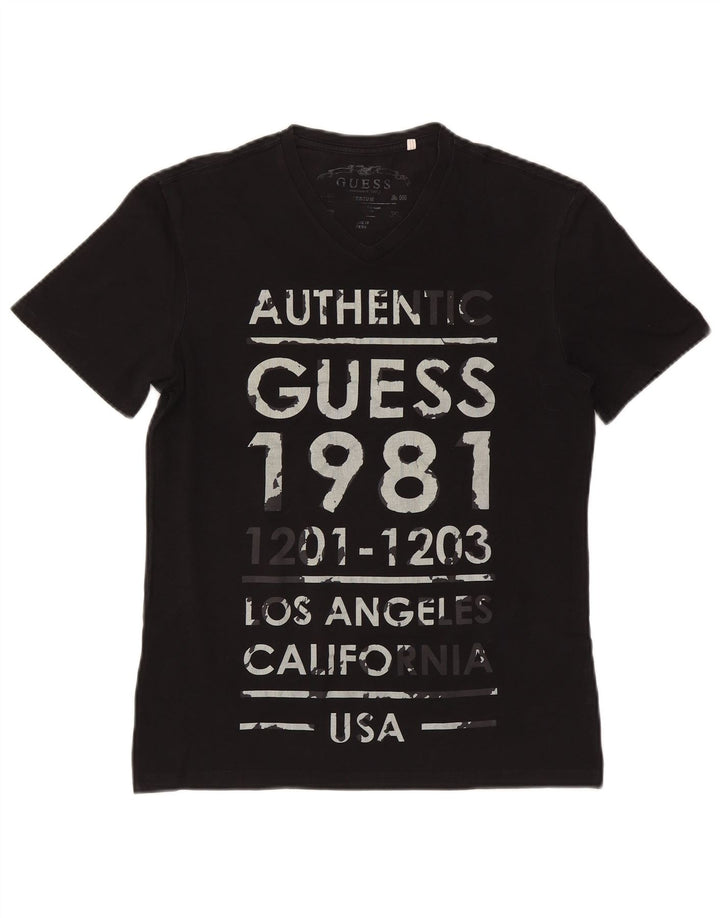 Guess T-Shirt Graphique Homme Noir Moyen