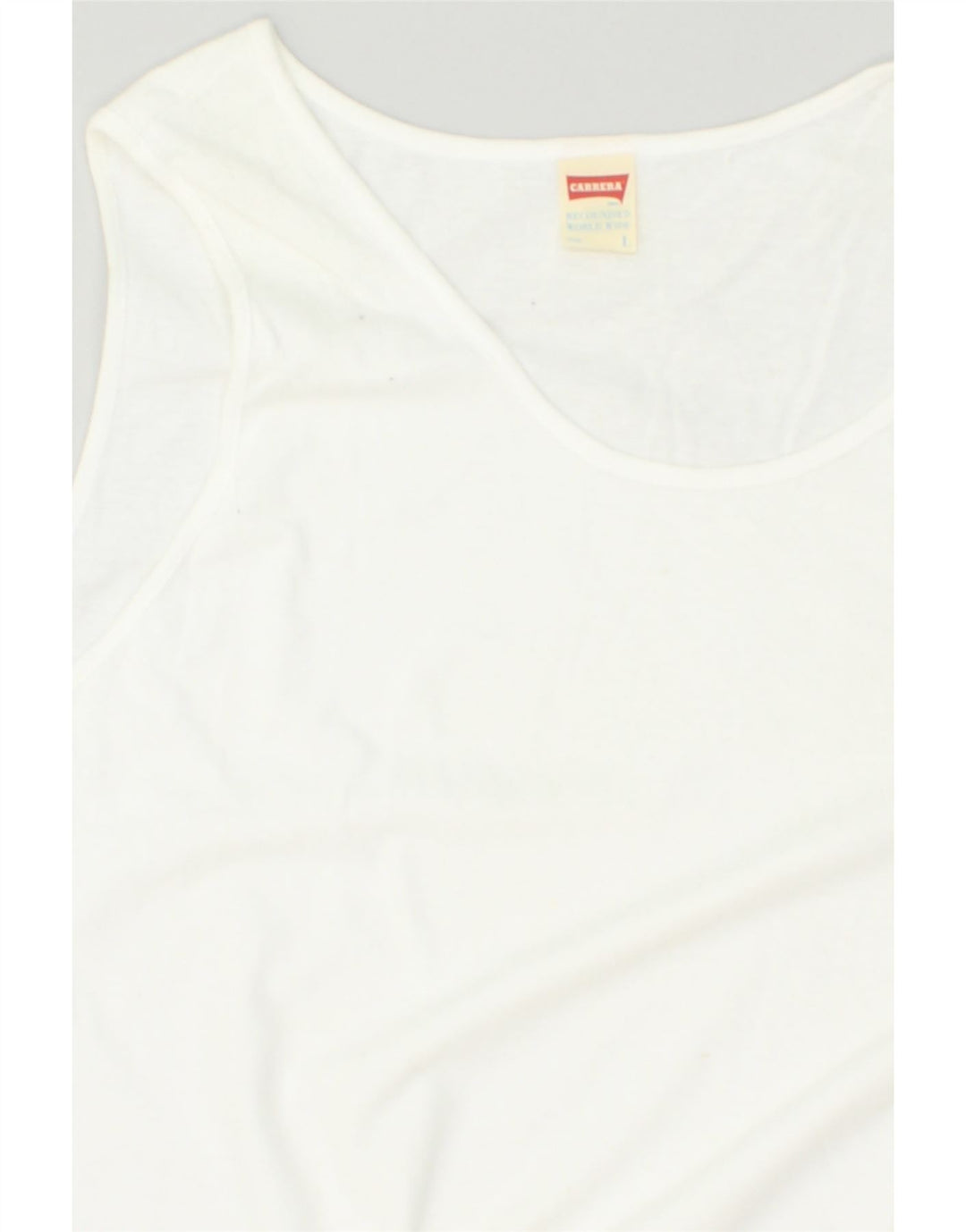 CARRERA Boys Vest Top 13-14 Years Large White Cotton | Vintage Carrera | Thrift | Second-Hand Carrera | Used Clothing | Messina Hembry 