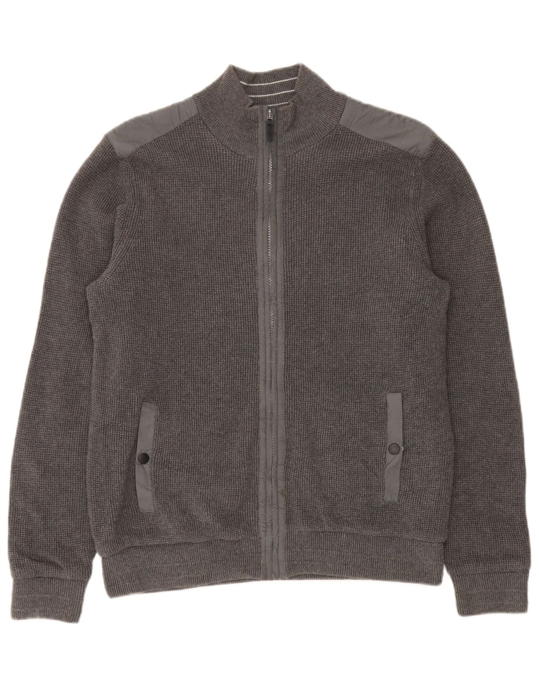 Marks & Spencer Cardigan Blue Harbor Coupe Regular Homme Gris Moyen