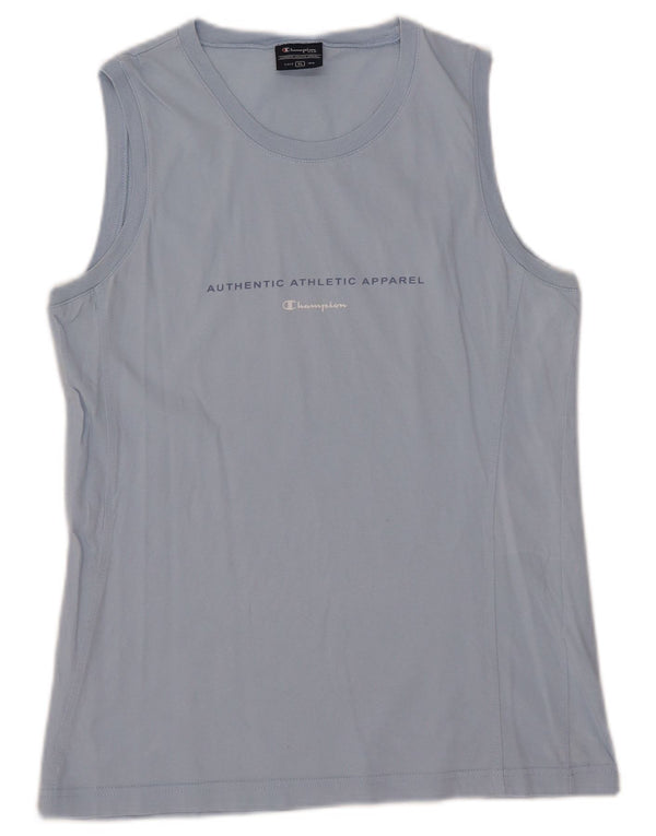 Champion Débardeur Graphique Femme UK 18 XL Bleu Coton