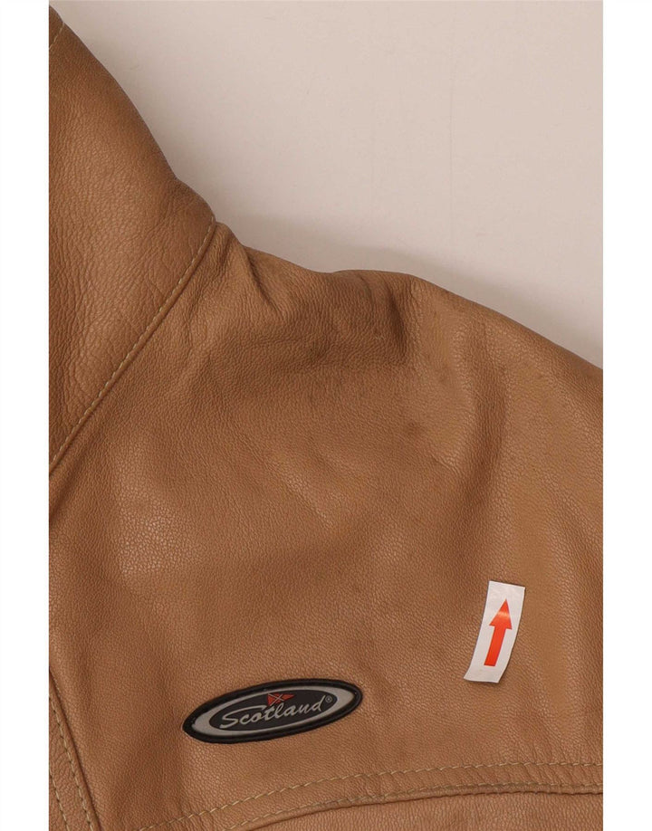 veste en cuir homme vintage petit marron