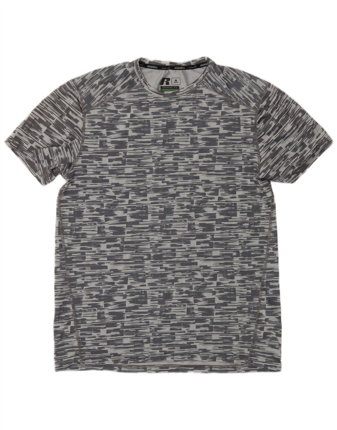 RUSSELL ATHLETIC T-Shirt Dri-Power Homme Gris Moyen Rayures