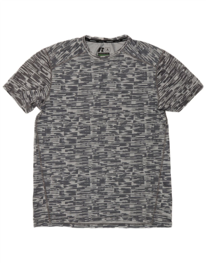 RUSSELL ATHLETIC T-Shirt Dri-Power Homme Gris Moyen Rayures
