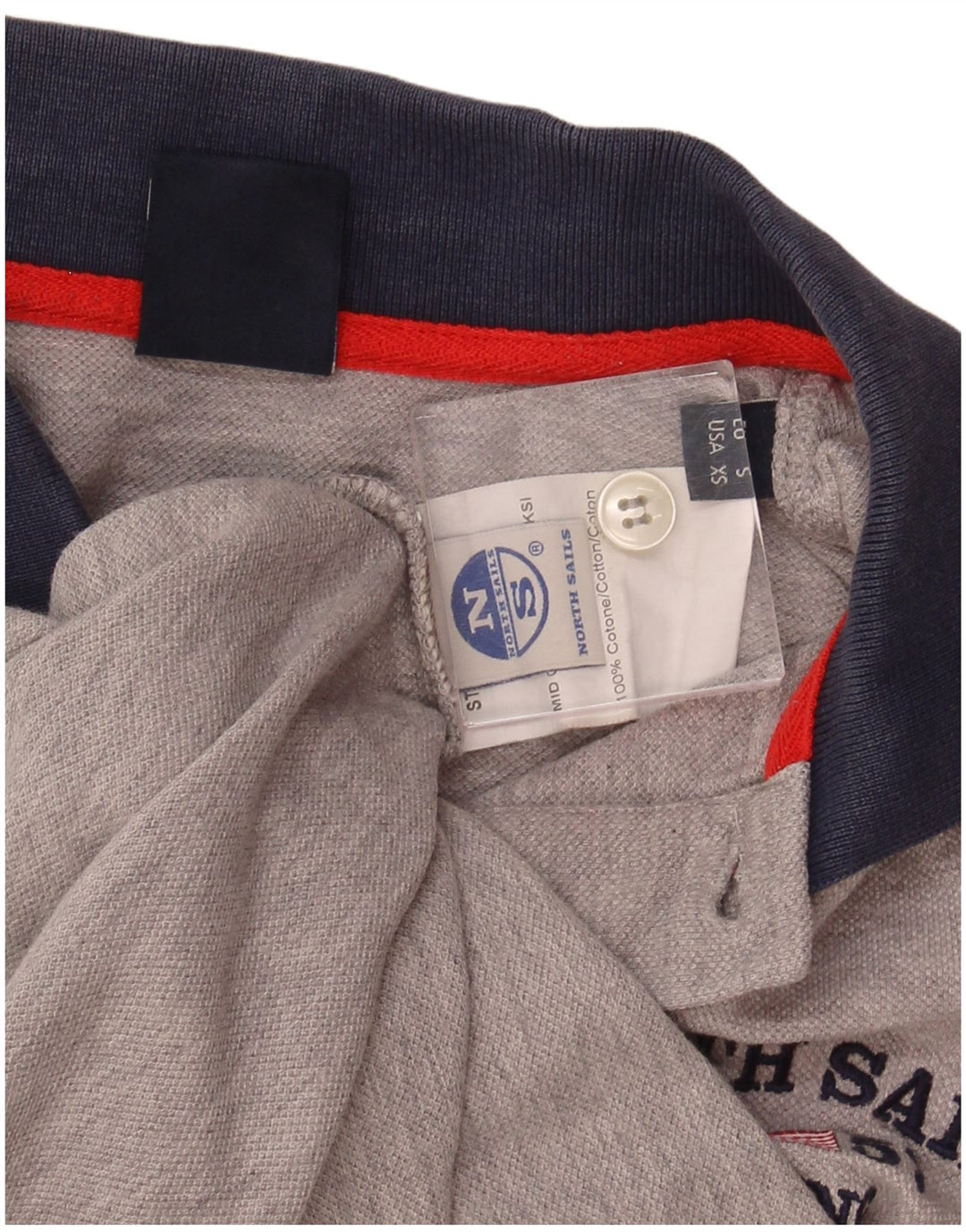 NORTH SAILS Polo Graphique Homme XS Gris Colorblock Coton