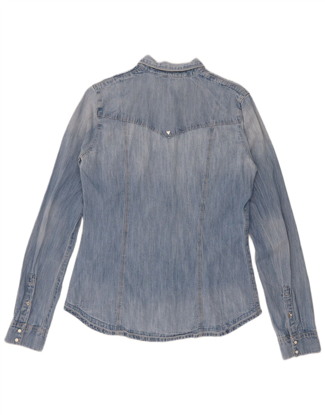 Guess Chemise en jean pour femme UK 8 Small Bleu Coton