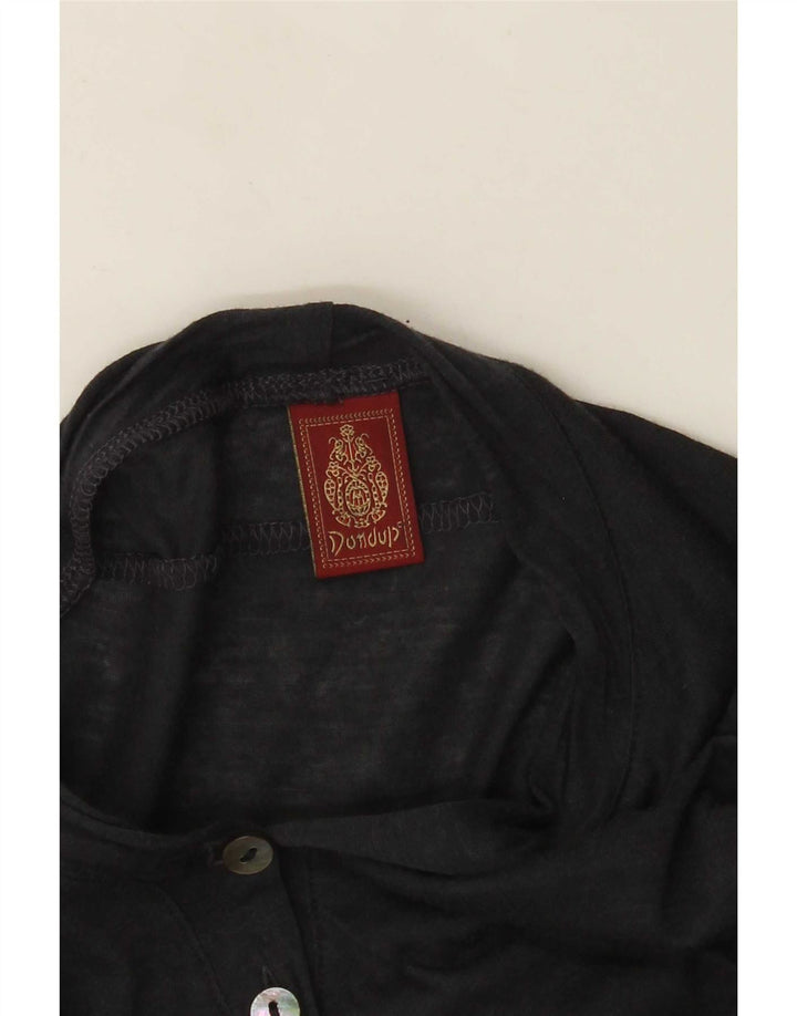Dondup Haut à manches longues pour femme UK 10 Small Bleu marine