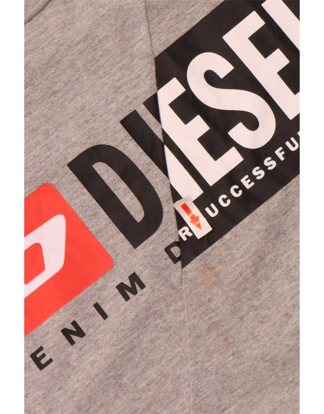 Diesel T-Shirt Graphique Homme Gris Moyen Moucheté Coton