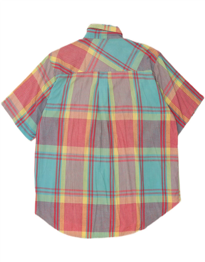 MAGNUM Mens Short Sleeve Shirt Large Multicoloured Check Cotton Vintage Magnum and Second-Hand Magnum from Messina Hembry 