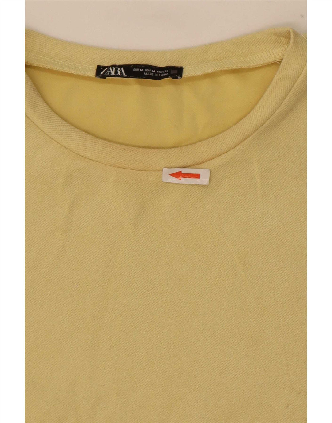 Zara Robe droite pour femme UK 44 Jaune moyen