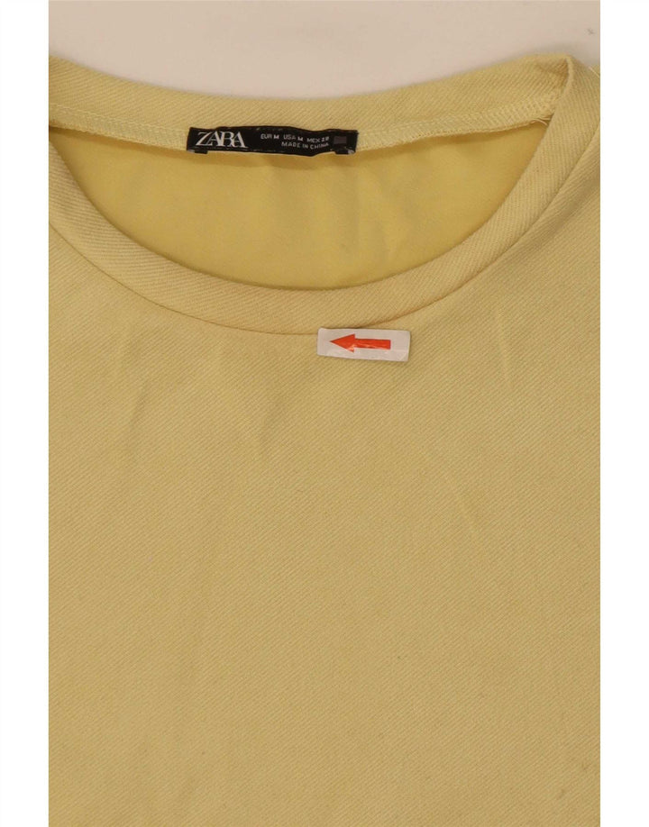 Zara Robe droite pour femme UK 44 Jaune moyen