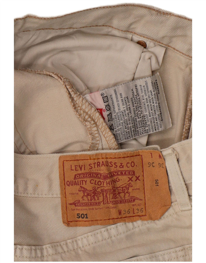 LEVI'S Jean Droit 501 Homme W36 L31 Coton Beige